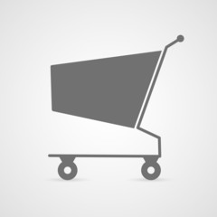 Vector shopping cart icon.