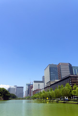 ［東京都市風景］東京都心のオアシス・皇居外苑・日比谷豪と丸の内高層ビル群-926