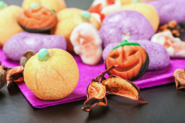 Fototapeta na wymiar pumpkin souffle of a holiday Halloween