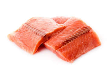 salmon fillet. Fresh sliced salmon fish