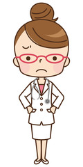 女性　医師　表情
