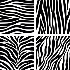 Zebra Stripes Seamless Pattern Set
