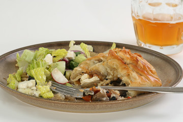 vegetarian filo pastry parcels