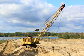 Crane in  pit