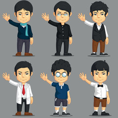 Man Cartoon Character Set