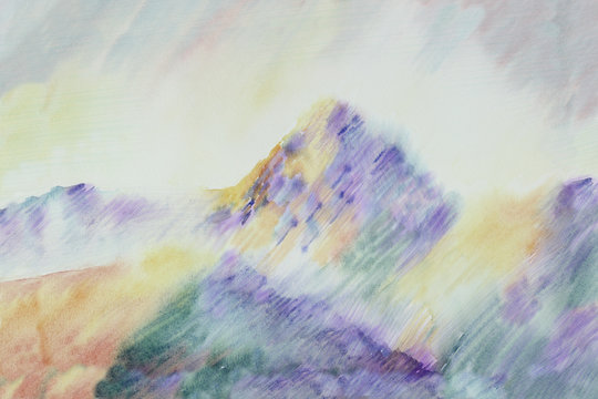 the Cezanne's Mountain watercolor