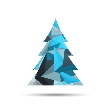 Vector Illustration of an Abstract Christmas Tree