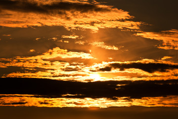 Obraz premium The sky at sunset in dark colors