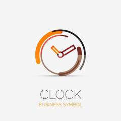 Clock, time company logo, business concept