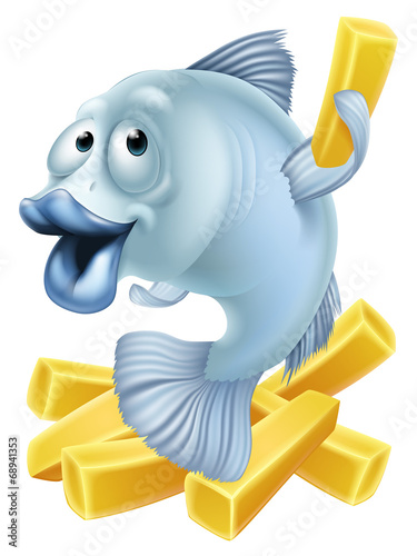 "Fish and chips cartoon" Stock image and royalty-free vector files on
