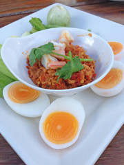 Egg curry vegetables