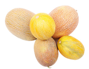 Melons isolated on white