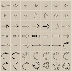 arrow sign icon set