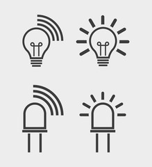 Light internet data transmission device icons