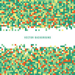 A vector layout design with a pixel art style