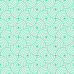 Seamless repetitive vector curvy waves pattern background