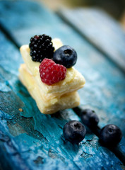 Flaky cake.