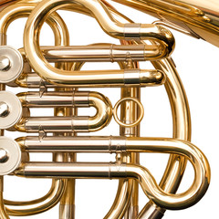 French horn fragment closeup