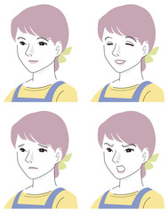 エプロン女性のアイコン