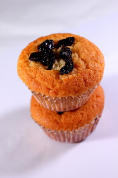 muffin isolated from othes on white background.