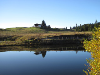 Lonely house on the lake