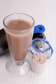 Whey protein powder with shake and plastic shaker