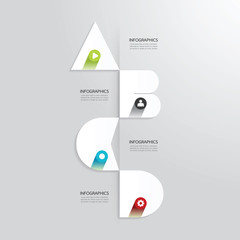 infographic Template with hand paper banner . eco concept vector