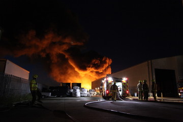 large factory fire © burnstuff2003