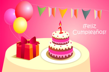 Felicitación 1 niña ESP