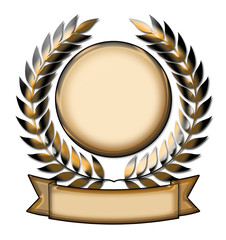 Gold Laurel Wreath award emblem