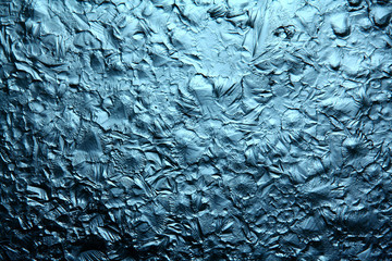 ice texture, macro, blue broken cold the background