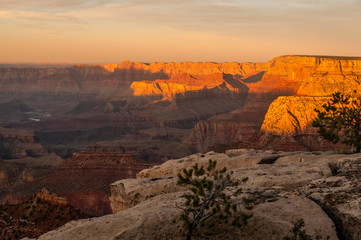 Beautifully colored Grand Canyon.