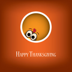 Thanksgiving card vector design with traditional turkey