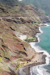 Bird view on coastal hotel Las Gaviotas