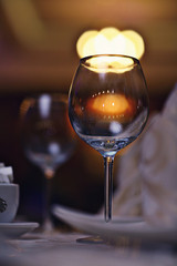 serving plates cups napkins on the table restaurant