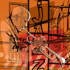 Jazz trumpet player © Isaxar