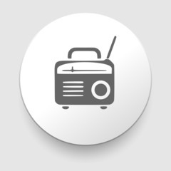 retro radio icon silhouette