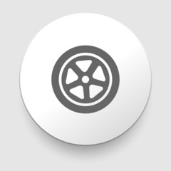 Auto wheel tire Vector icon isolated