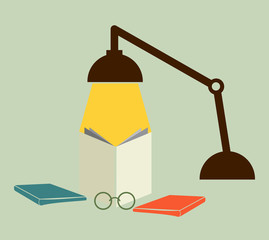 Reading with a lamp