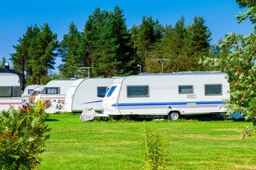 Modern caravan park.