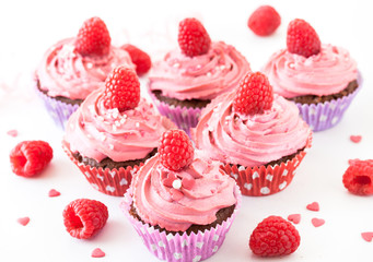 Tasty raspberry cupcakes