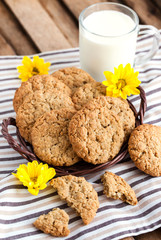 Homemade oatmeal peanut butter cookies