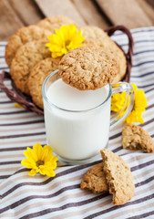 Homemade oatmeal peanut butter cookies