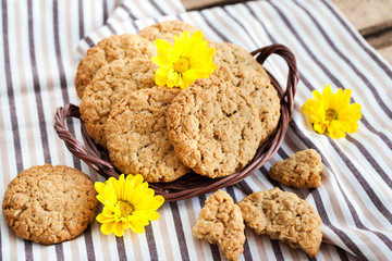 Homemade oatmeal peanut butter cookies