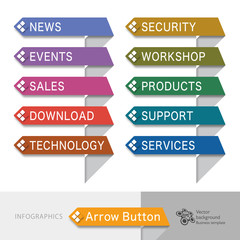 Infographic Vector Arrow Button