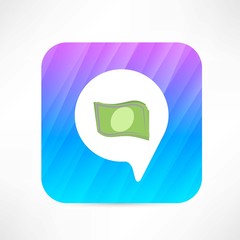 money in the bubble speech icon