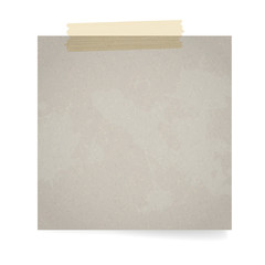 Blank cardboard paper with tape and transparent shadow