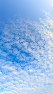panorama of blue sky with clouds