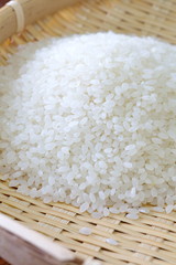 Fototapeta na wymiar Close - up Japanese uncooked white rice