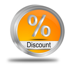 Discount Button mit Prozent Symbol